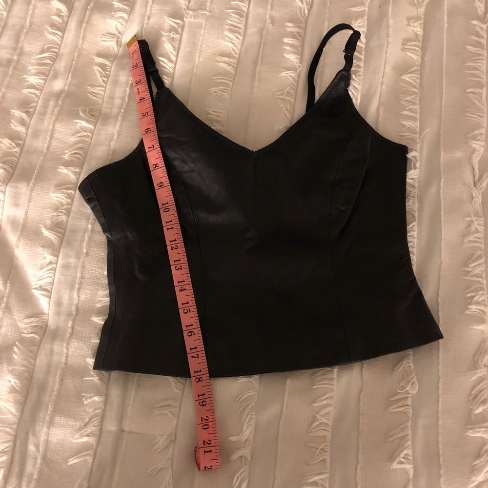 Vintage Reformation x Lobi Leather Black Tank Top - Picture 6 of 8